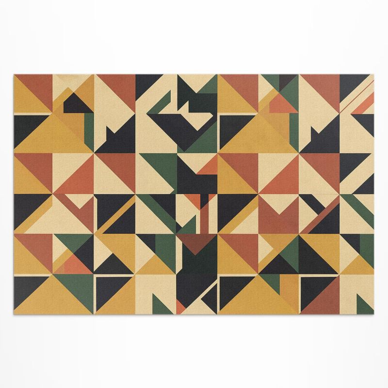 Balkonowy Dywan Winylowy UV Wallfluent 150x225 cm Geometryczna kolorowa abstrakcja retro 1 szt.