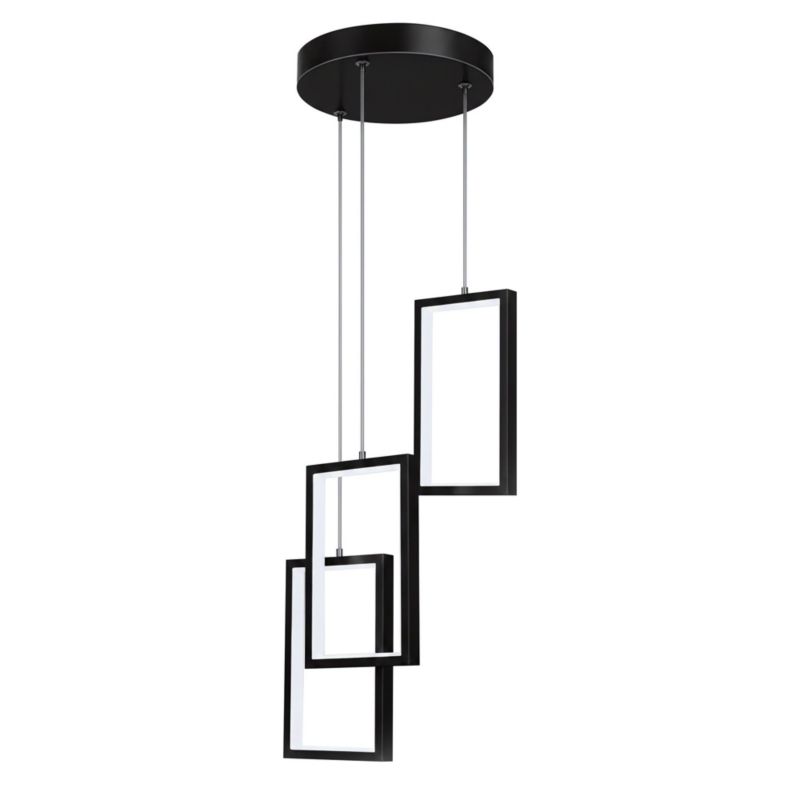 Lampa Sufitowa Wisząca Toolight Lhj087-3Cp Biały, Czarny 1Szt