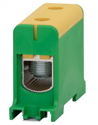 Złączka szynowa F-Elektro 1-torowa 35 mm2 - 150 mm2 Al/Cu żółto zielona F2.0287 1szt.