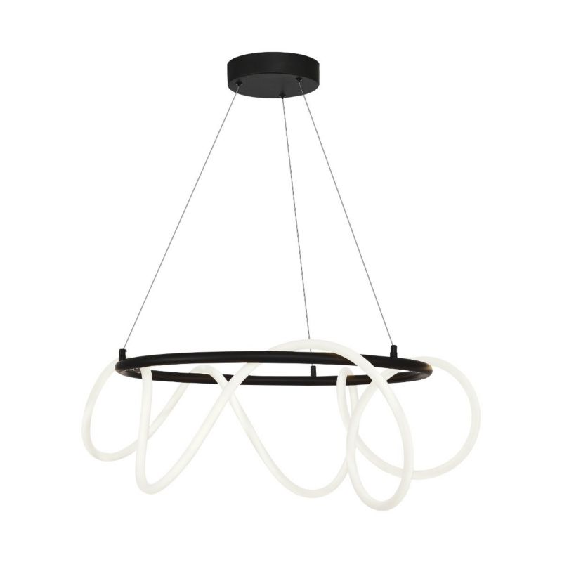 Lampa wisząca Zuma Line Balbo 6966 czarno-biała nowoczesna wbudowany LED 58W 1 szt.