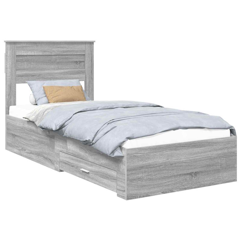 Łóżko WaszeMeble z Szufladami 90x200 cm Szare WM-3410040 1 szt.