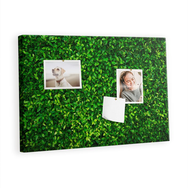 Tablica Korkowa Z Pinezkami Tulup 60x40 cm Żywopłot liście Organizer ścienny Pinezki drewniane 1 kpl