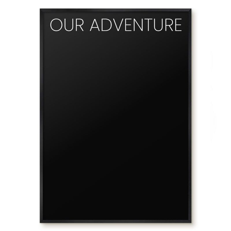 Tablica Na Magnesy Z Wakacji Tulup 70x100 cm Our adventure 8 - Czarna rama Do salonu, sypialni 1 szt.