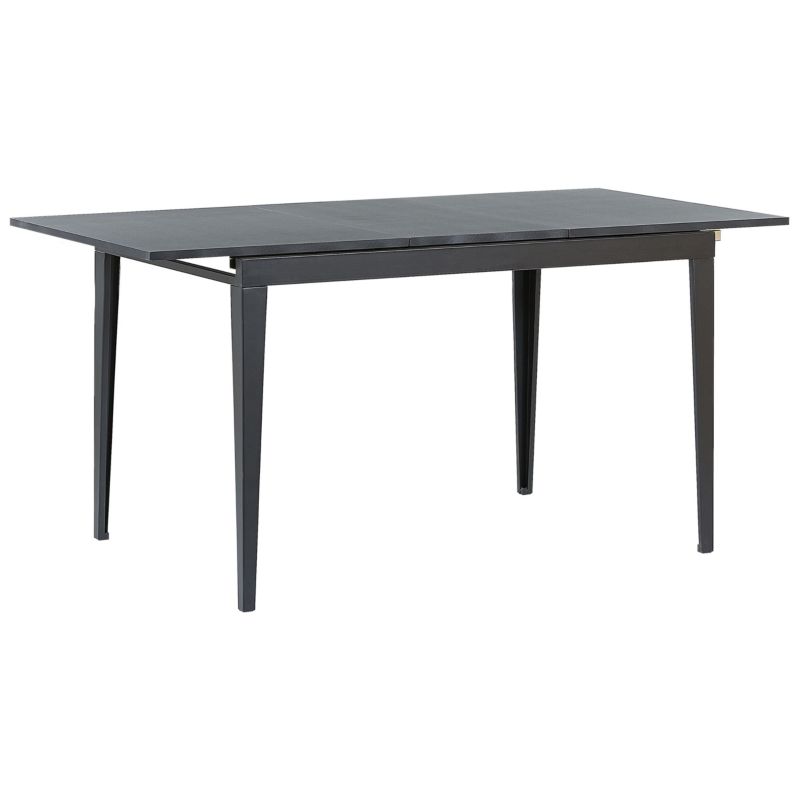 Stół do jadalni rozkładany Norley Czarny 120/160 cm 80 cm 1 szt.