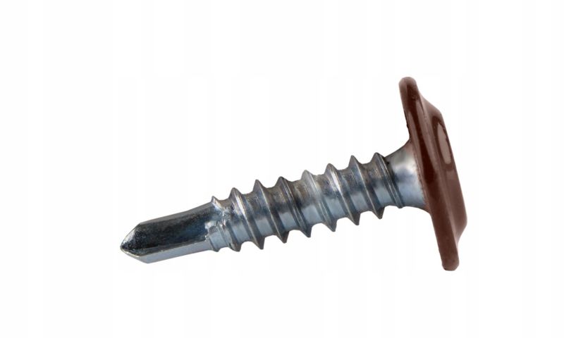 Wkręty samowiercące Etanco 4,2x19 do blachy podkładkowe RAL8017 GM-B250szt.