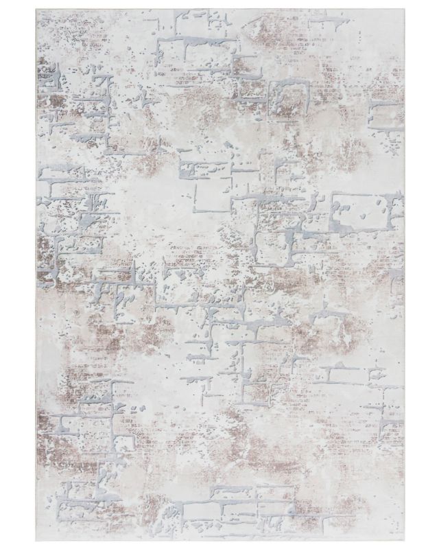 Nowoczesny dywan, abstrakcyjny 80x150cm Terni Viola Mazovia - beżowy, szary, na ogrzewanie podłogowe, 1szt.