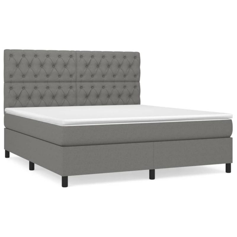 Łóżko kontynentalne WaszeMeble 160x200 cm ciemnoszara WM-3142026 1 szt.
