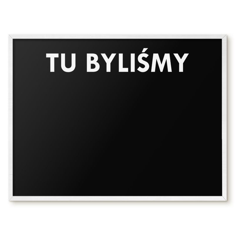 Tablica Magnetyczna Dekoracyjna Ścienna Tulup 80x60 cm Tu byliśmy 7 - Biała rama Do salonu, sypialni 1 szt.