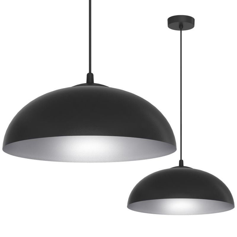 Lampa sufitowa wisząca Light Home LH Misa x E27 czarny/srebrny 1szt.