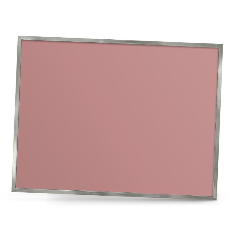 Tablica magnetyczna do salonu ArtPrintCave 80x60 Pastelowy zgaszony róż w srebrnej ramie 1szt