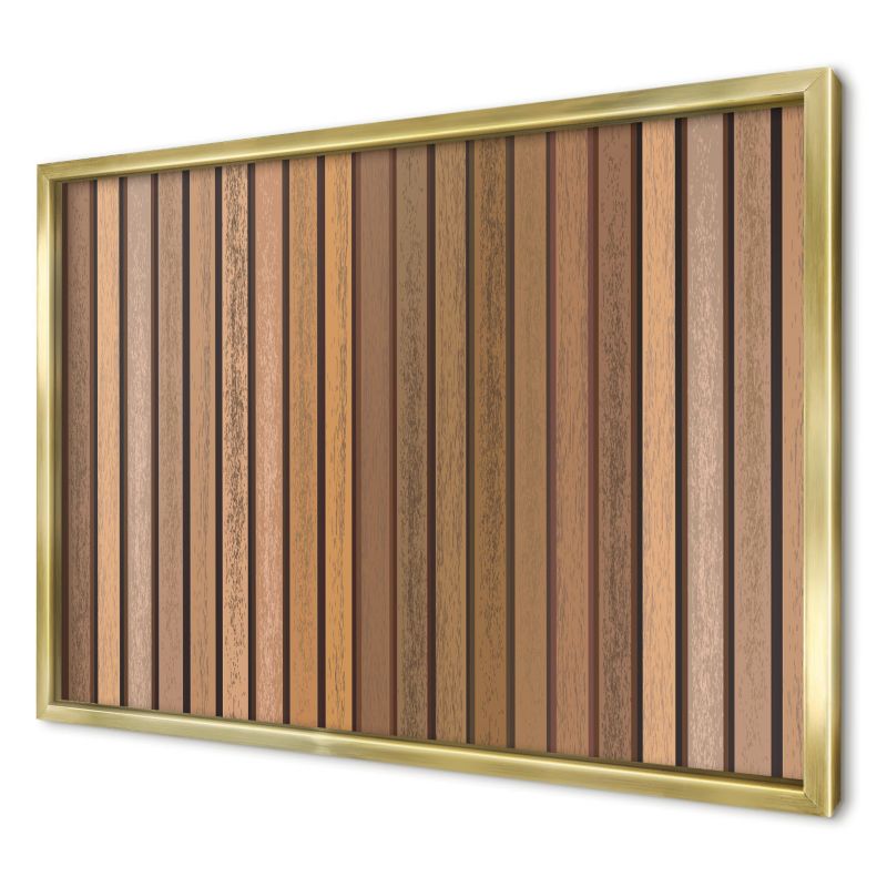 Tablica magnetyczna ozdobna Wallfluent 60x40 Ciepłe pasy w złotej ramie 1szt