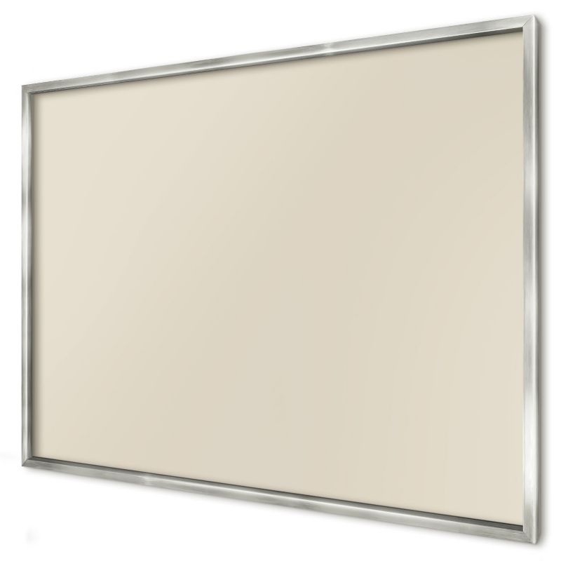 Ozdobna tablica na magnesy Wallfluent 100x70 Jasny kamienny w srebrnej ramie 1szt