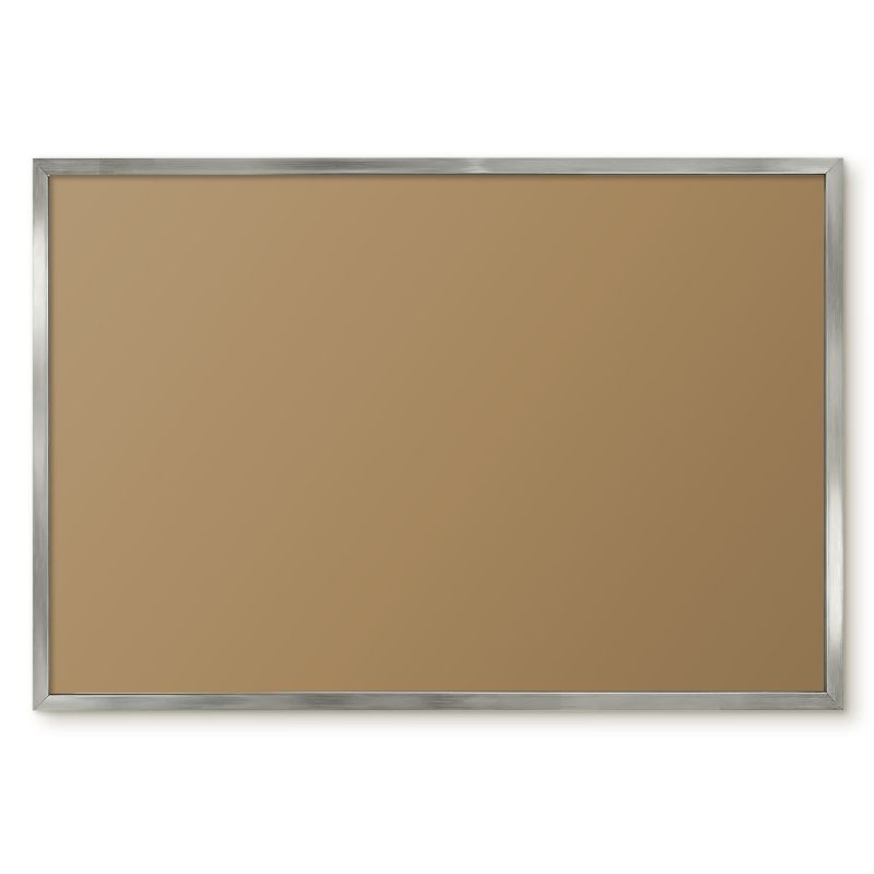 Tablica Magnetyczna Do Biura Tulup 60x40 cm Kolor brązowy - Srebrna rama Do biura, salonu 1 szt.