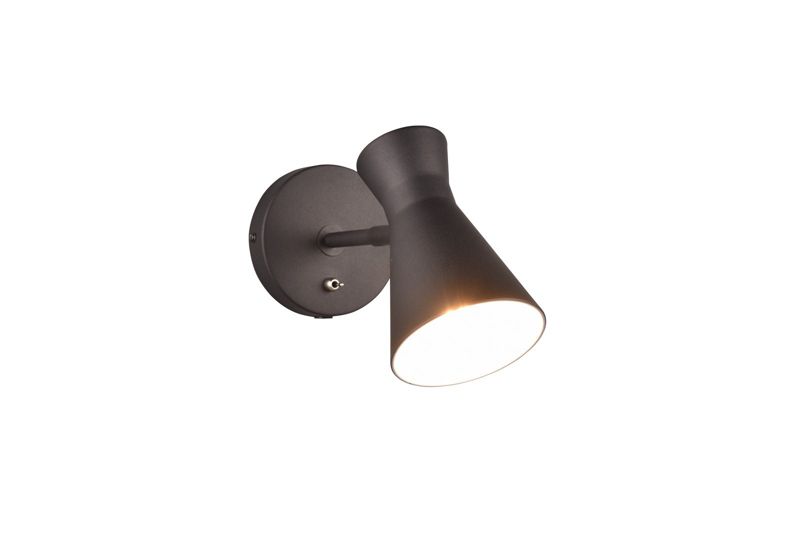 Kinkiet ścienny RL Enzo czarny z włącznikiem 1 x E27 x 10W IP20 wym: 16,5 x 11,5 x 11,5 cm - 1 szt.