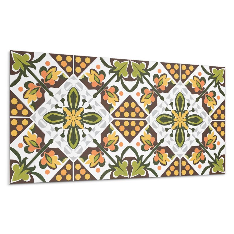 Panele samoprzylepne Wallfluent 40x20 cm Symetryczny motyw florystyczny 10 szt.