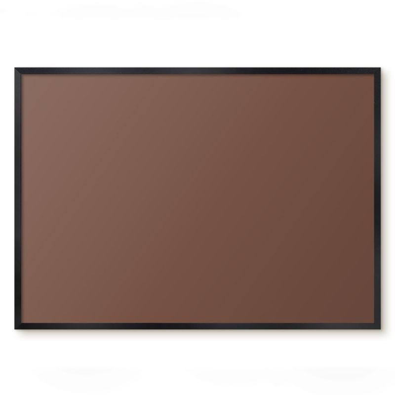 Tablica Do Magnesów Tulup 70x50 cm Brązowy kolor - Czarna rama Do salonu, sypialni 1 szt.