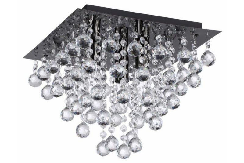 Lampa sufitowa wisząca Reality Lancaster Crystal 2761 czarna kryształowa 3xE14 x 40W 1 szt.