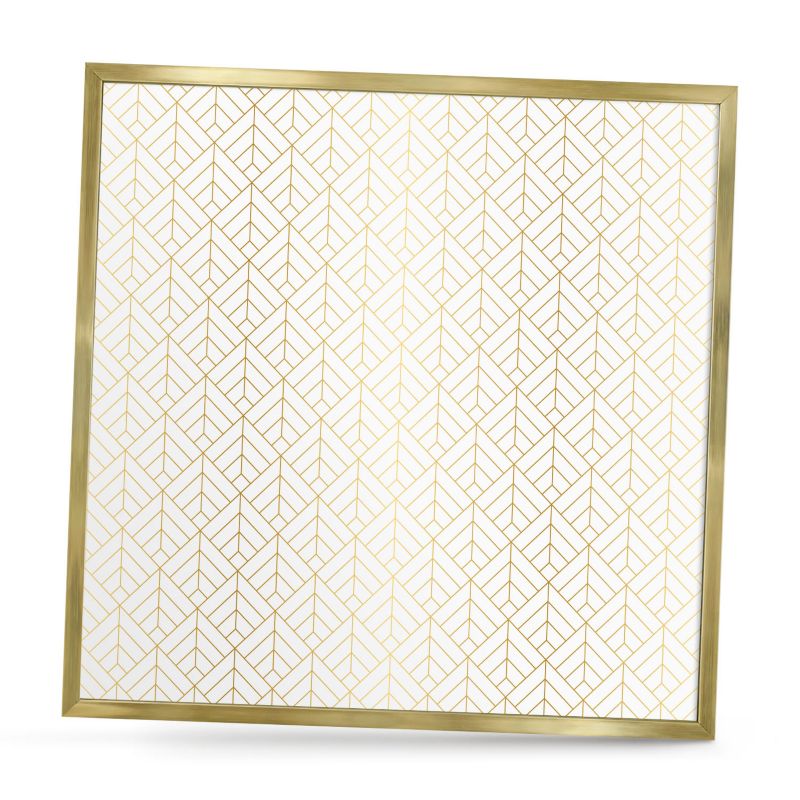 Magnetyczna tablica ozdobna ArtPrintCave 50x50 Geometria liści w złotej ramie 1szt