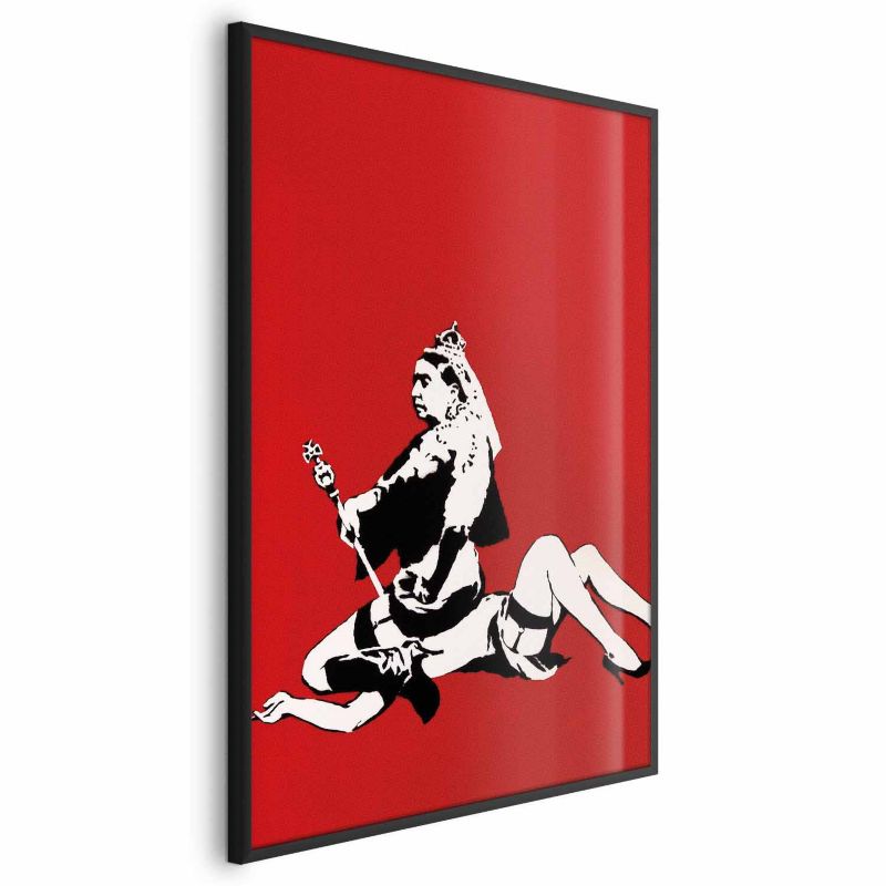 Plakat Artgeist Banksy: Queen Victoria 40x60 cm z ramą czarną 1 szt