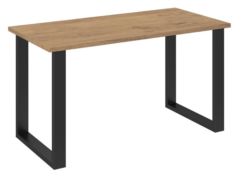 Stół industrialny MIRJAN 24 Imperial 138x67 dąb lancelot / czarny 1 szt.