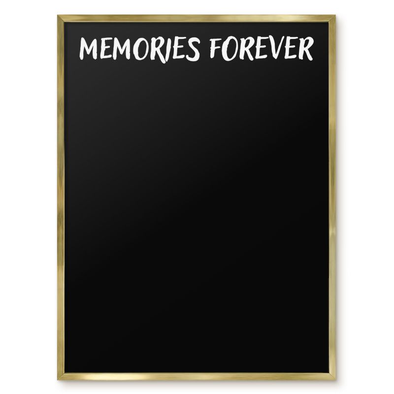 Tablica Magnetyczna Do Notatek Tulup 60x80 cm Memories forever 5 - Złota rama Do salonu, sypialni 1 szt.