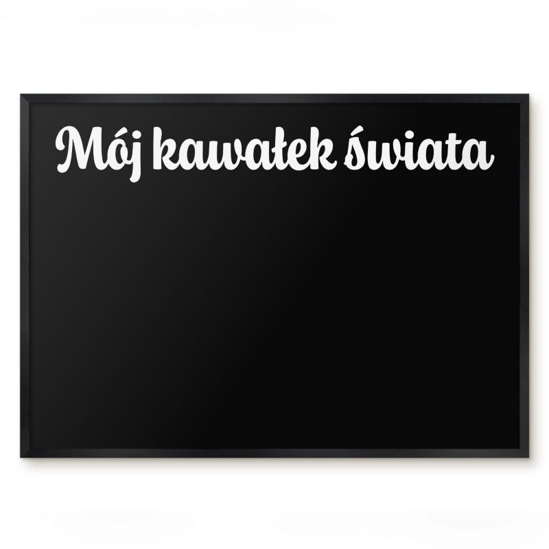 Magnetyczna Tablica Ścienna Tulup 70x50 cm Mój kawałek świata 6 - Czarna rama Do salonu, sypialni 1 szt.