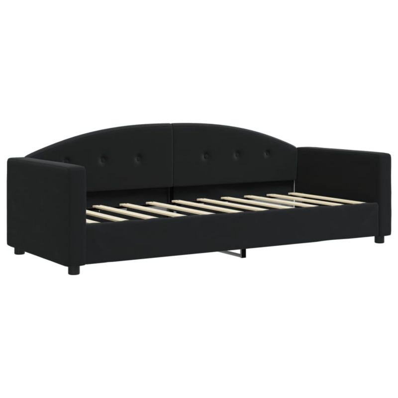 Sofa rozkładana WaszeMeble 80x200 cm Czarny aksamit WM-354133 1 szt.