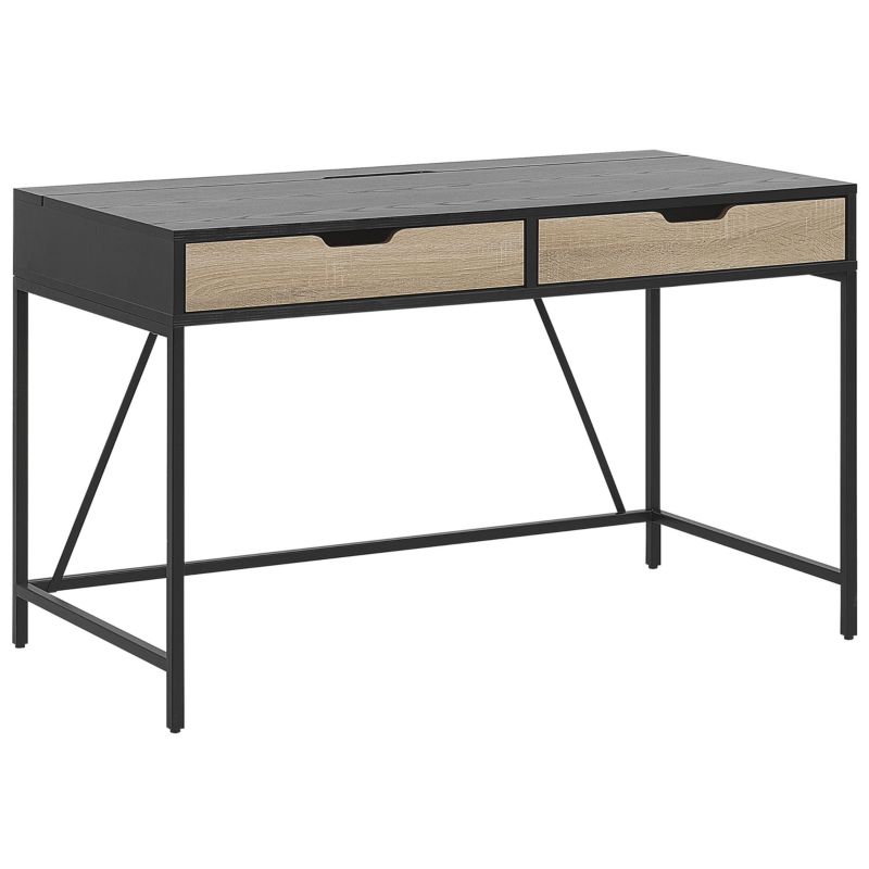 Biurko Jena Czarny 120 cm 60 cm z szufladami 1 szt.