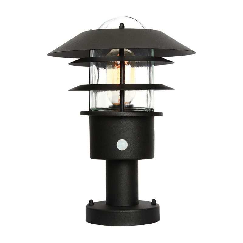 Lampa ogrodowa stojąca Elstead Helsingor czarna czujnik ruchu 1 x E27 x 60W IP44 wym: 30,5 x 21,8 x 21,8 cm - 1 szt.