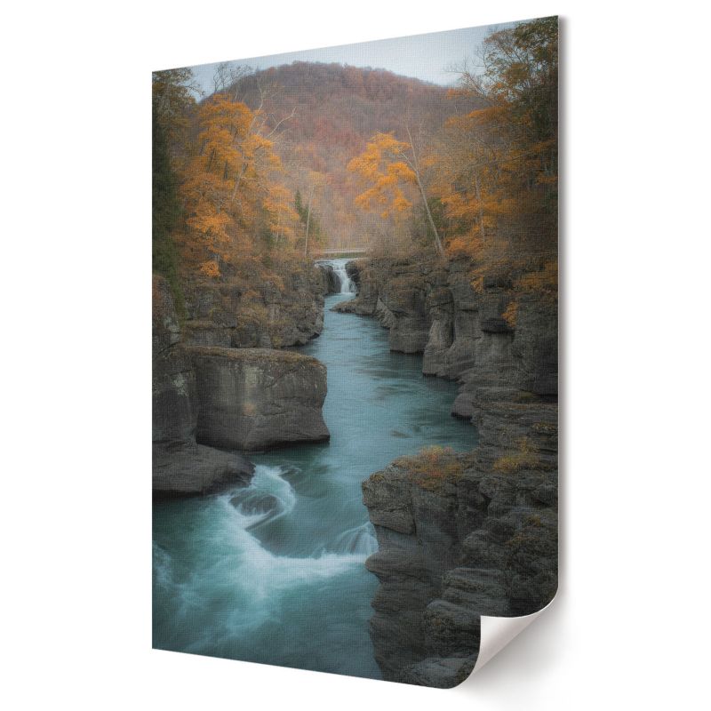 Plakat Wallfluent Format A4 Jesienna rzeka Artysta TrueArt 1 szt.
