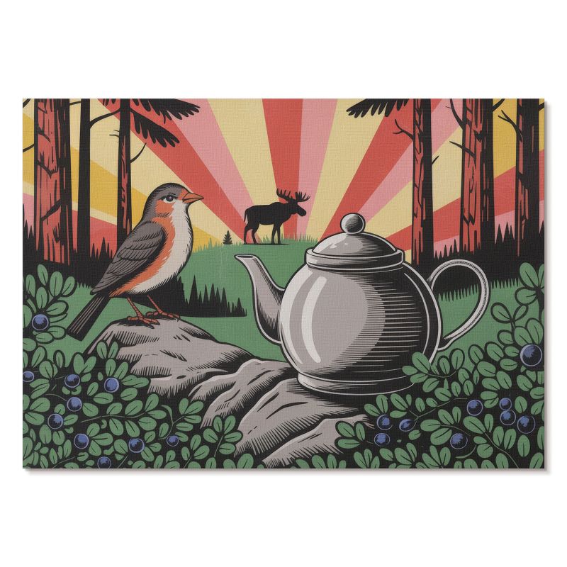 Plakat na Ścianę Tulup 29,7x21 cm (A4) Leśne biwakowanie Do salonu, sypialni, biura 1 szt.