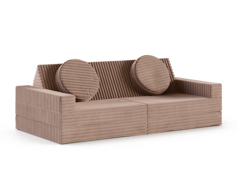 Sofa ŚPIJZDROWO sofka modułowa brązowa wielofunkcyjna 160x160x13 1 szt.