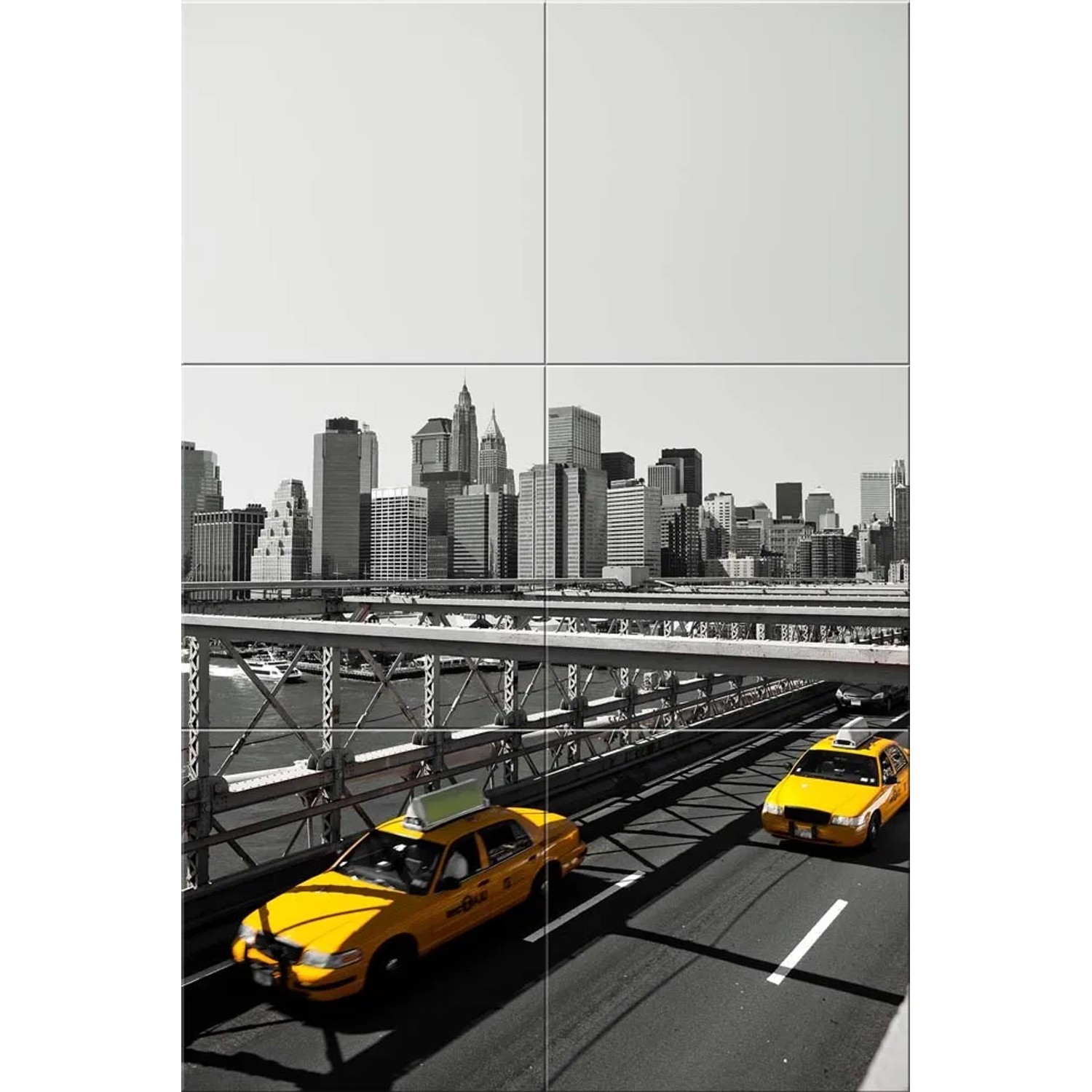 Alfa-Cer Panel szklany Spa B&W 4 ESG 6-elementowy 180 x 120 cm