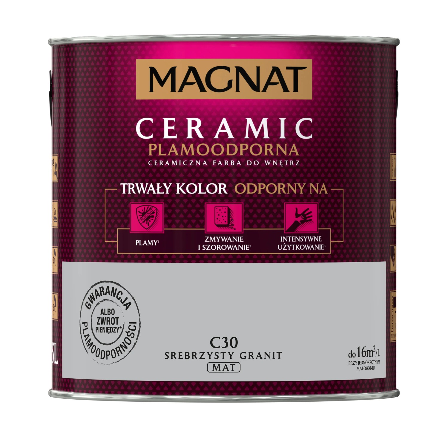 Farba Magnat Ceramic srebrzysty granit 2,5 l