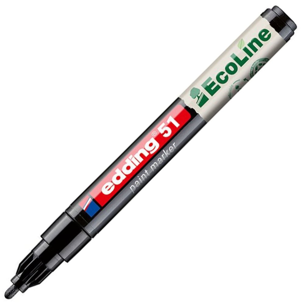 Marker olejowy edding 51 EcoLine, okrągła, 1-2mm, czarny