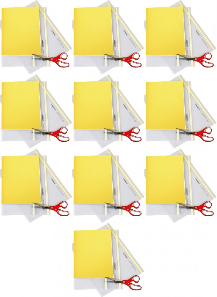 10x Okładka samoprzylepna Biurfol, A4, 325x485mm, 5 sztuk, przezroczysty