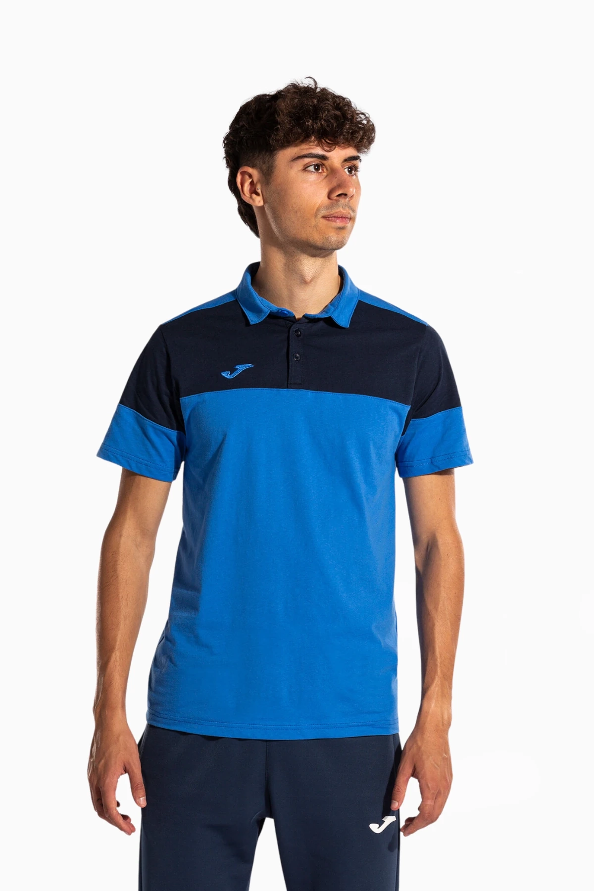 Koszulka Joma Crew V Polo - Niebieski