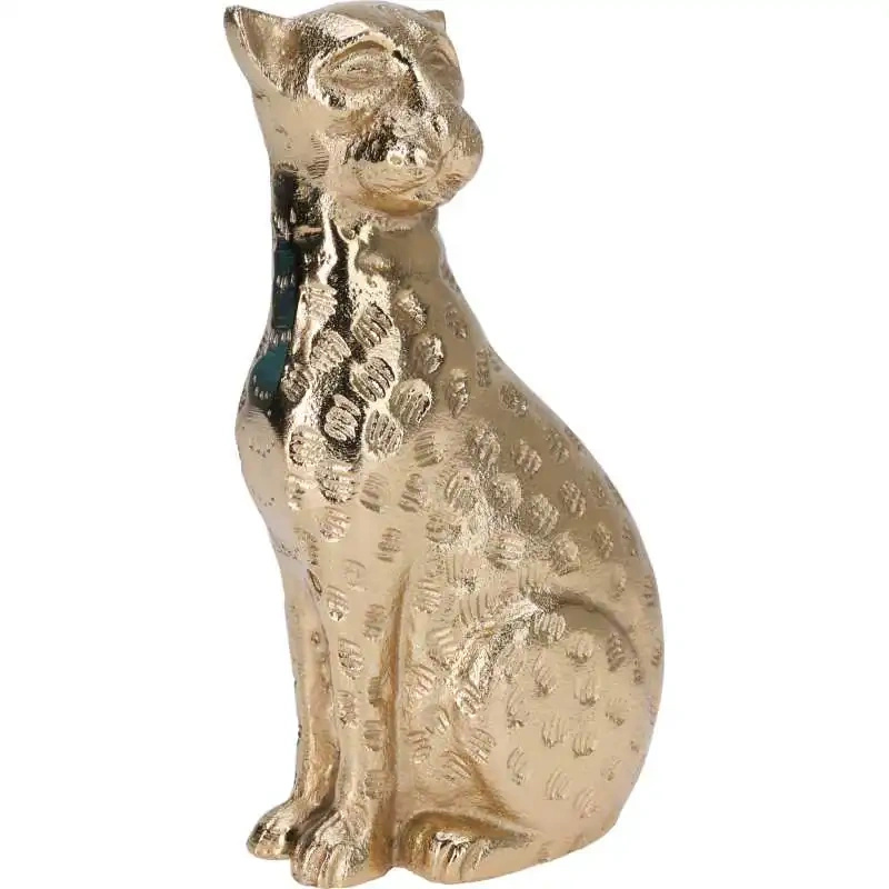 Lampart złoty siedzący 19 cm