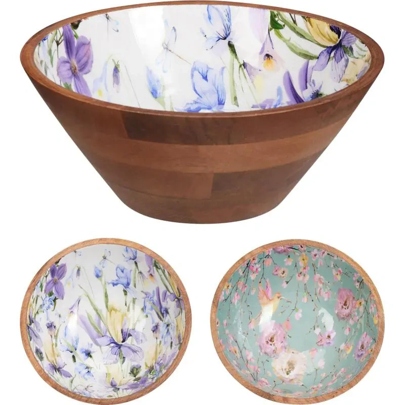Miska mango w kwiaty 2 wzory 25 cm 1 szt