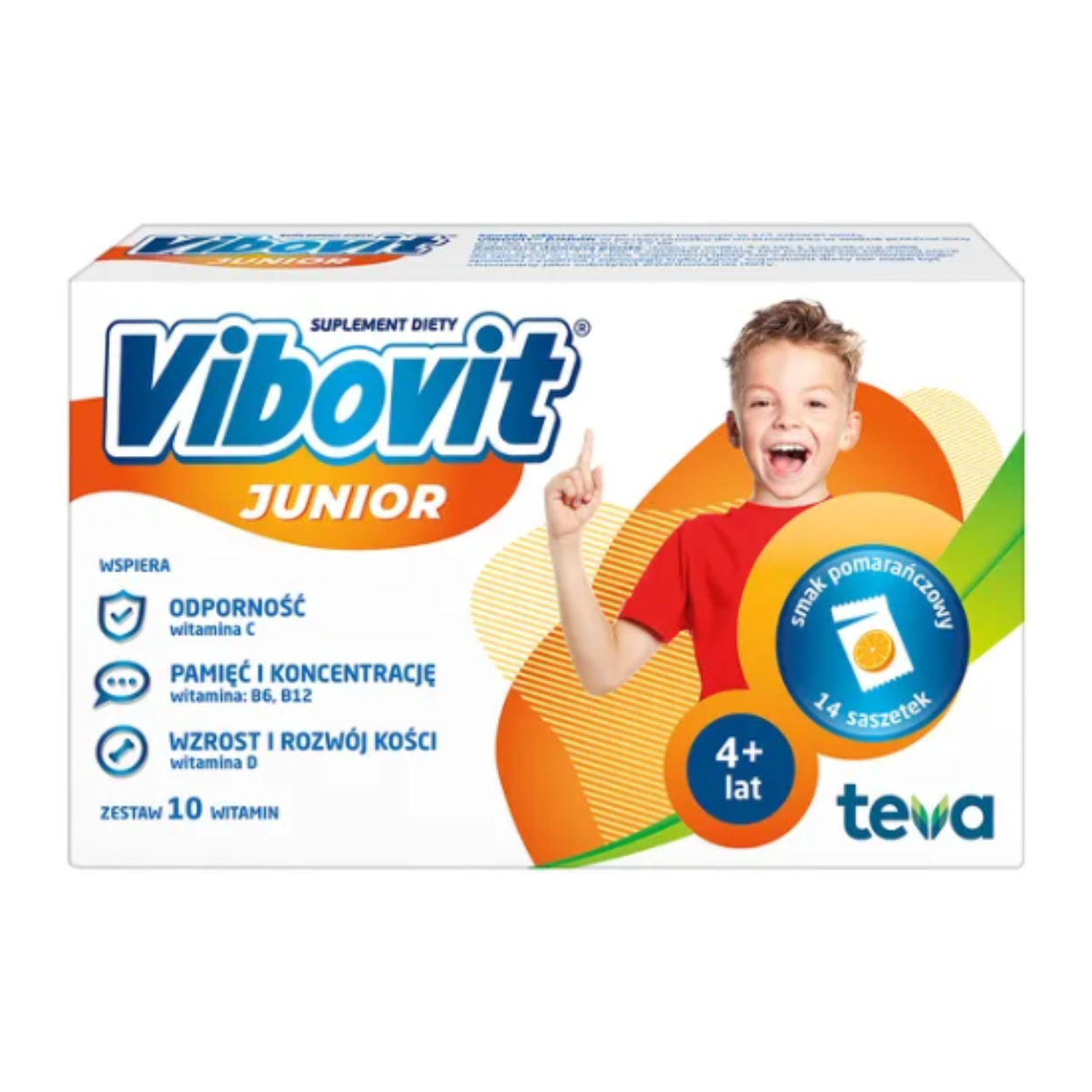 Vibovit junior, smak pomarańczowy, 30 saszetek