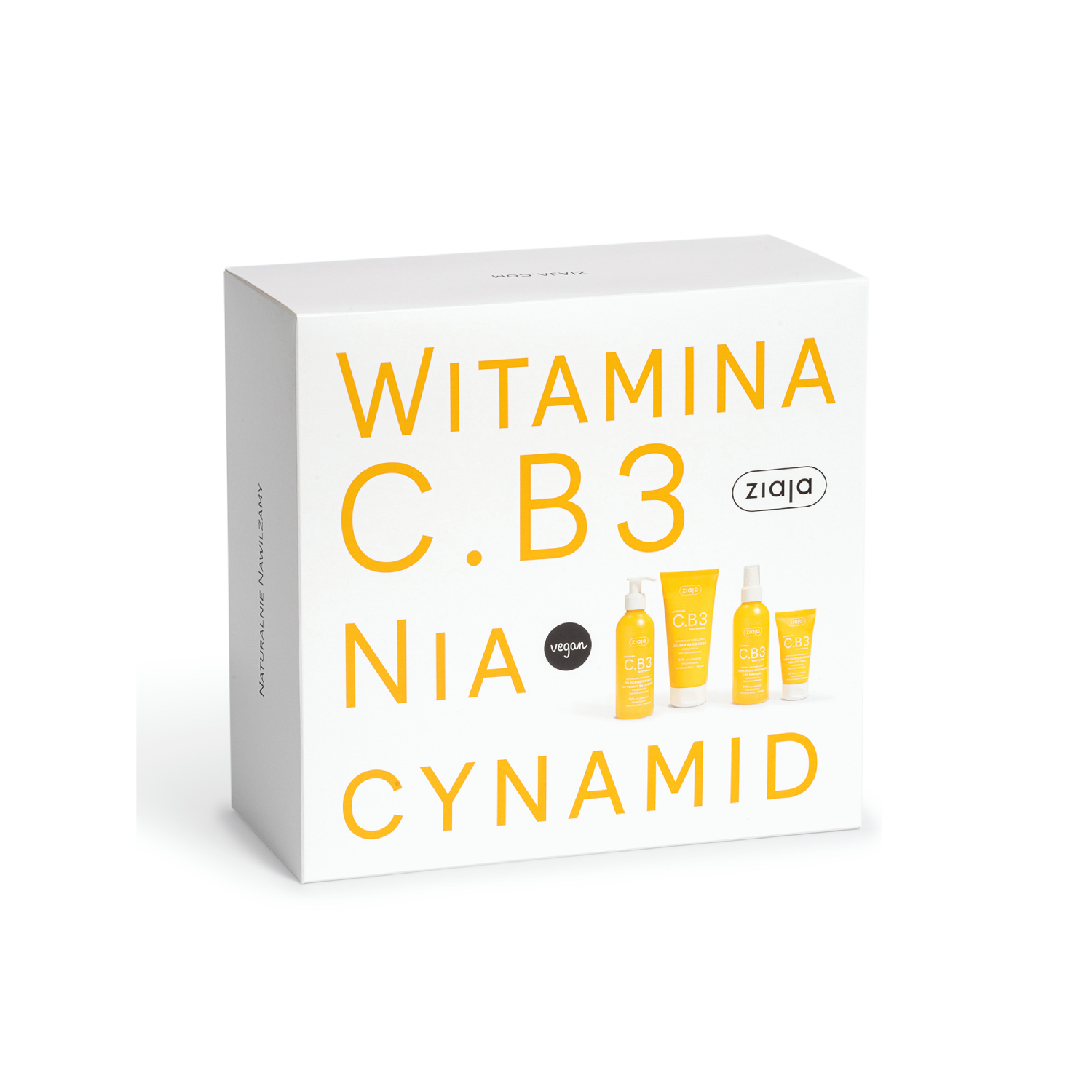 Ziaja witamina c.b3 niacynamid - krem (50 ml) + balsam (200 ml) + tonik (190 ml) + żel oczyszczający (190 ml), 1 zestaw
