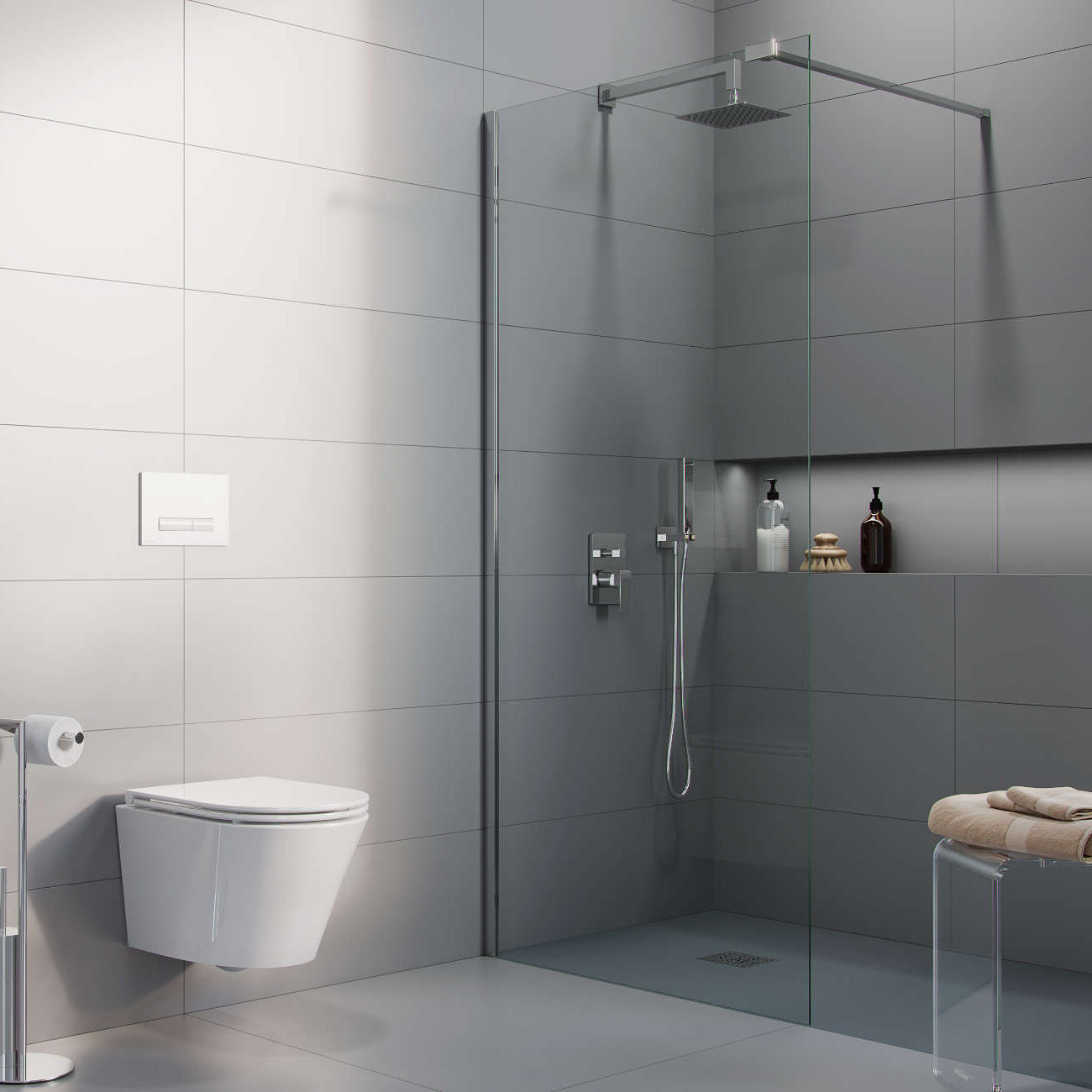 Excellent Vidoq ścianka prysznicowa walk-in 110 cm chrom połysk/szkło przezroczyste KAEX.1512.1085.2000.06.01