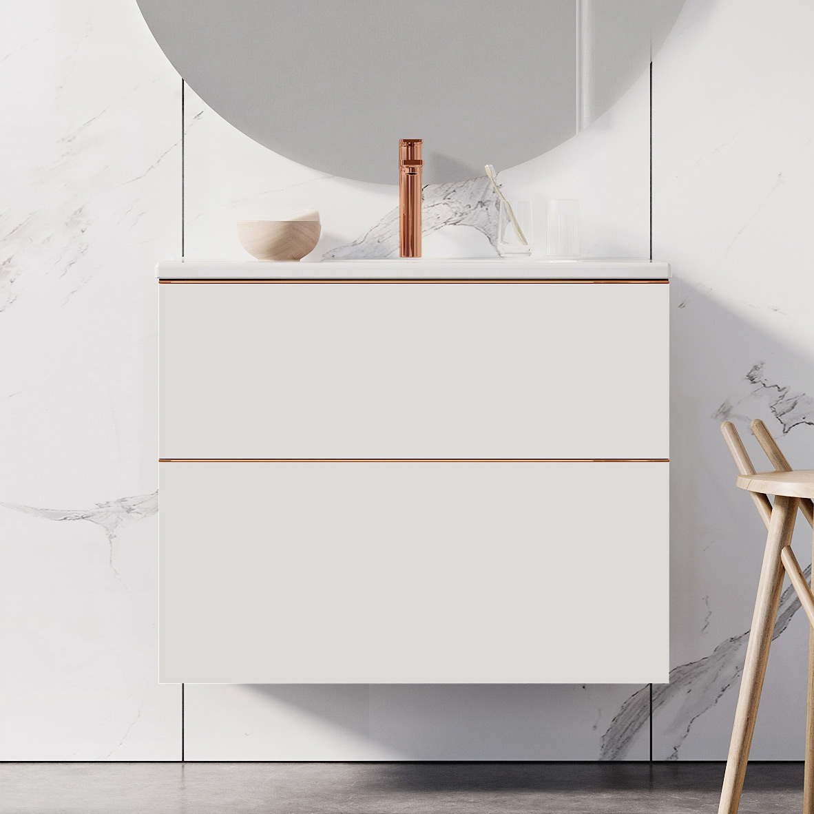 Elita Look szafka 80x44,9x63,5 cm podumywalkowa wisząca white matt RE010801025290