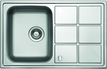Berg Rill zlewozmywak stalowy 78x50 cm wpuszczany stal szczotkowana LTL780.500GT8