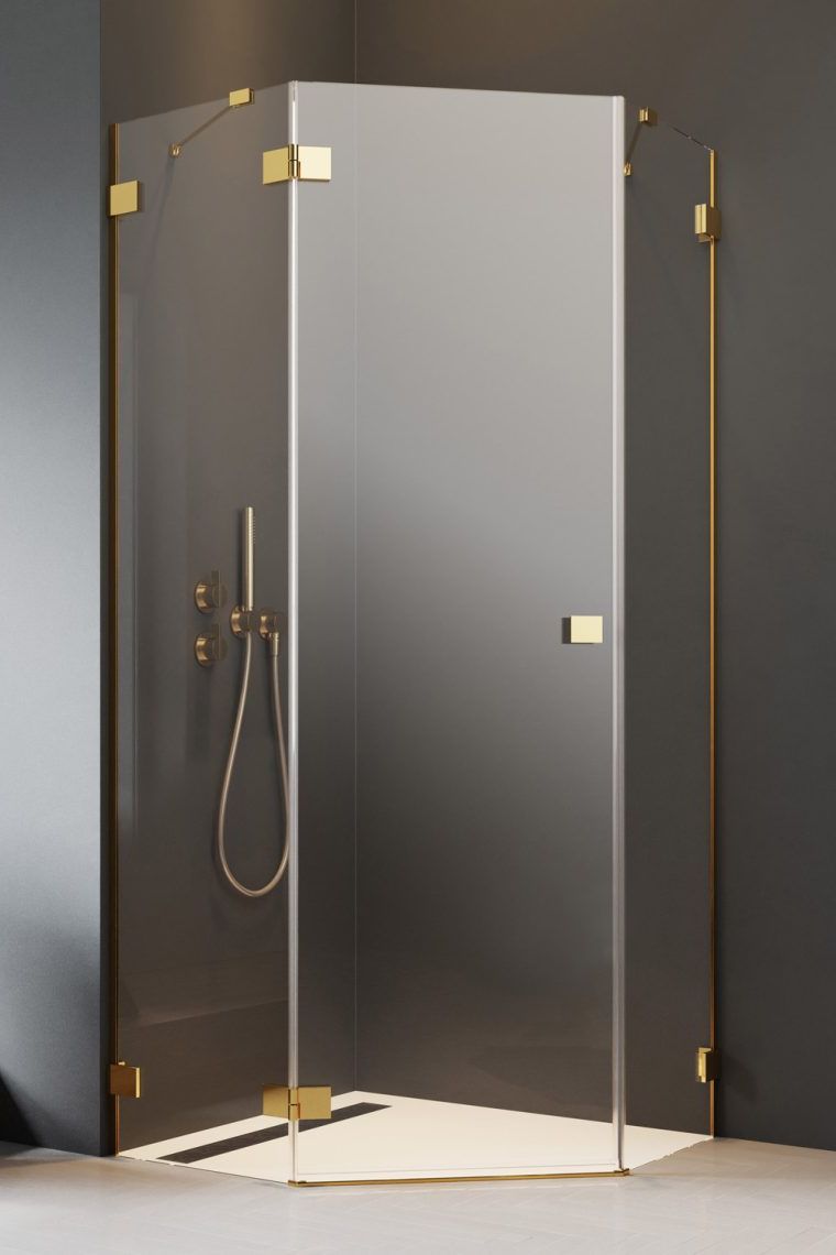 Radaway Essenza Pro Gold PTJ drzwi prysznicowe lewe złoty połysk/szkło przezroczyste 10100000-09-01L