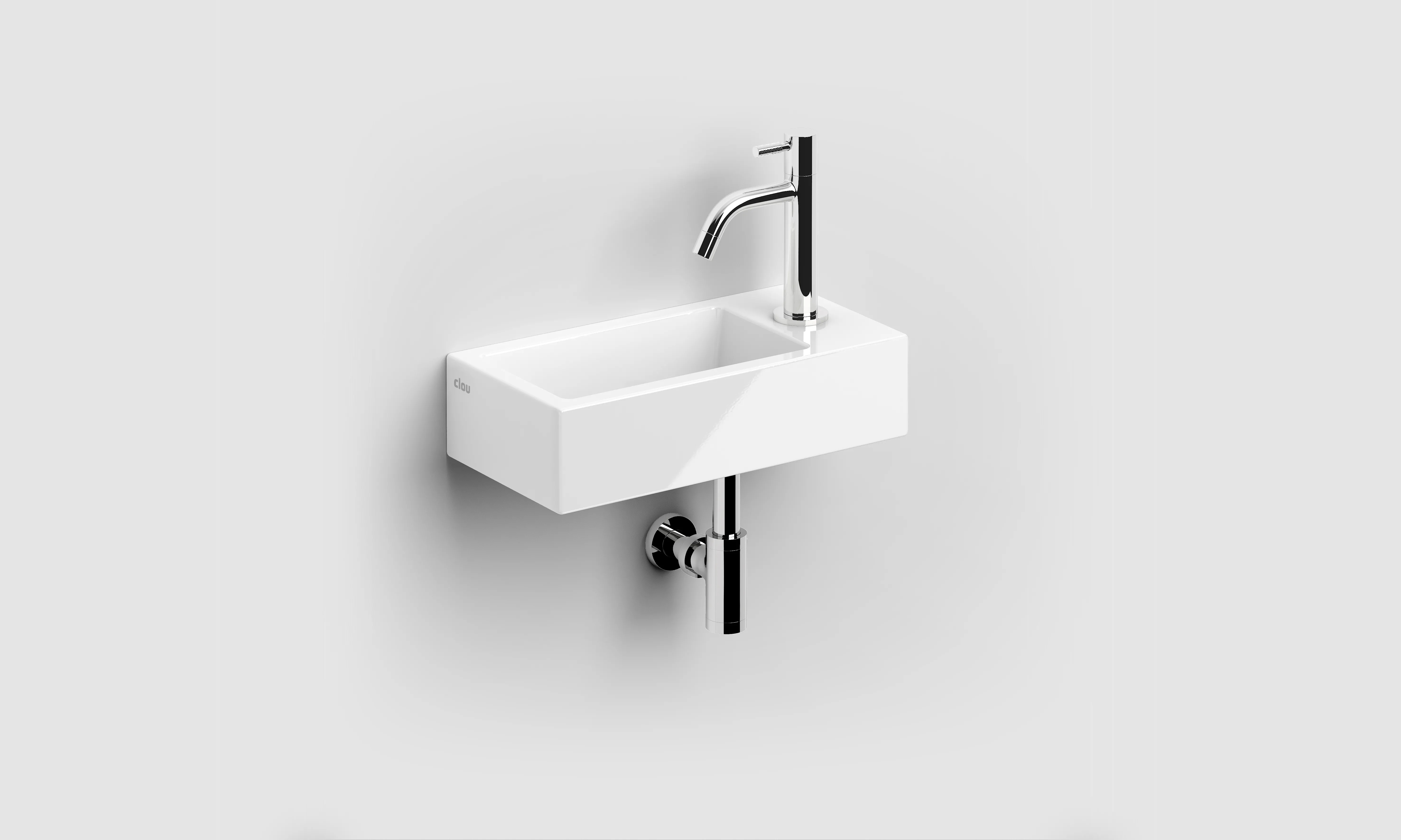 Clou Flush umywalka 36x18 cm prostokątna ścienna-nablatowa biała CL/03.03030