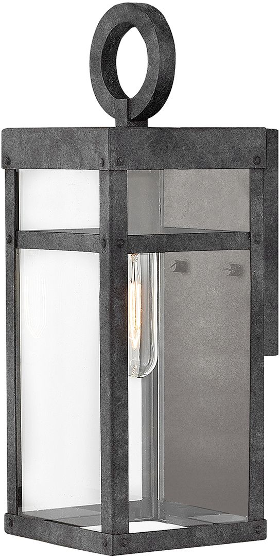 Quintiesse Porter kinkiet zewnętrzny 1x60 W postarzany cynk/przezroczysty QN-PORTER-S-DZ