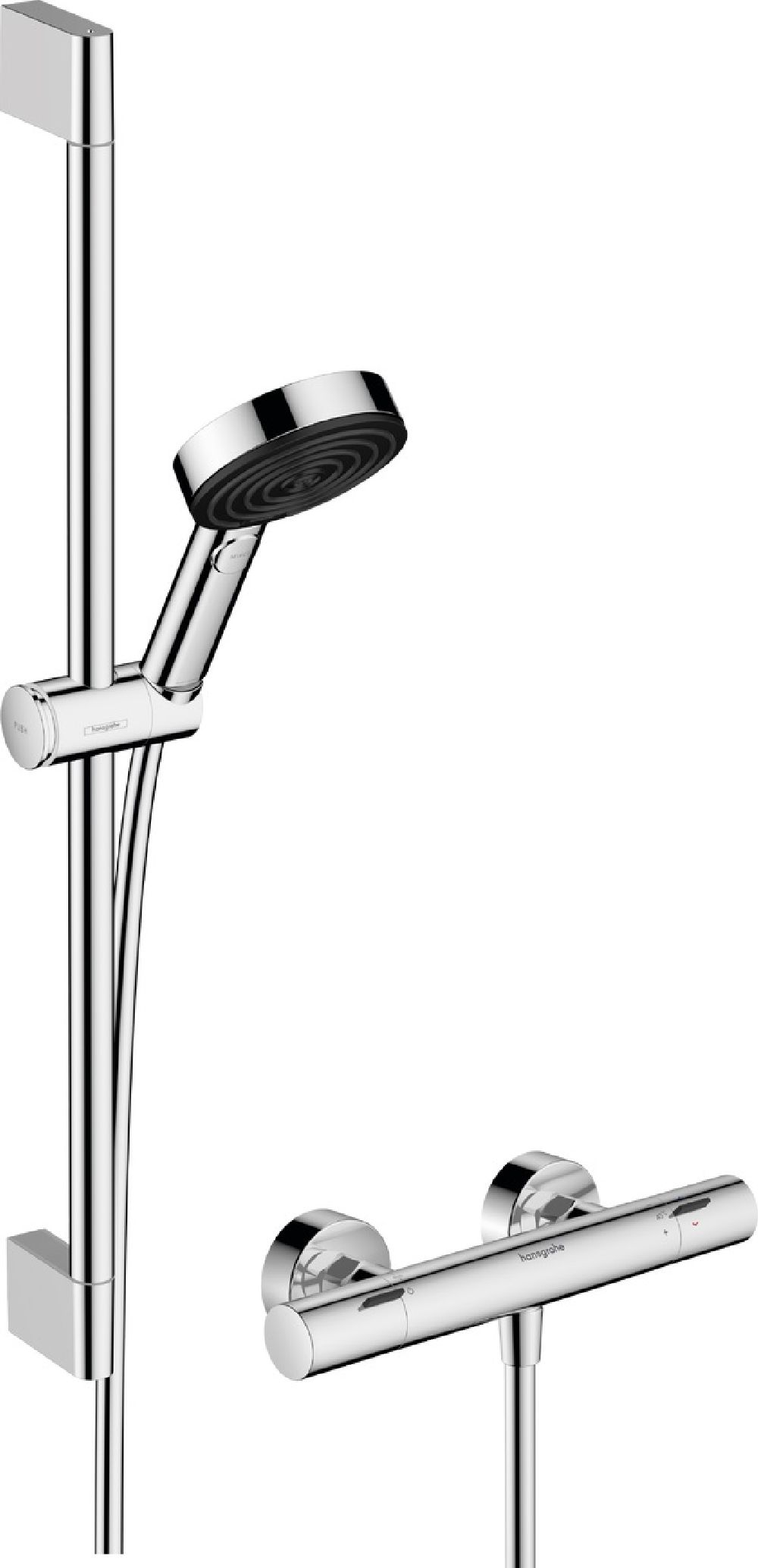 Hansgrohe Pulsify Select S zestaw prysznicowy ścienny termostatyczny chrom 24262000