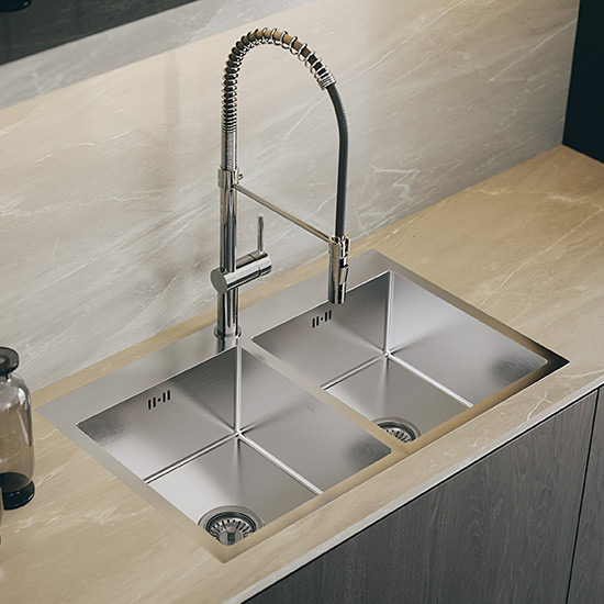 Laveo Marmara zlewozmywak stalowy 78x48 cm stal SAM_020T - Wysyłka w 24h