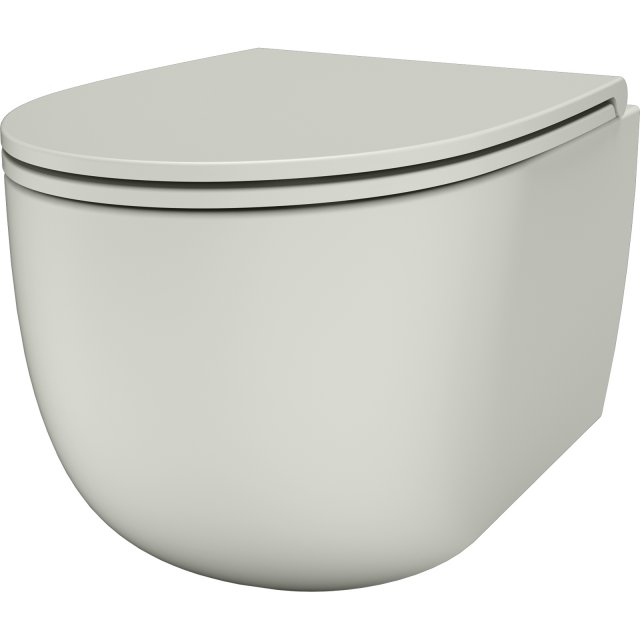 SDR CERAMICHE Miska podwieszana BULL GRIGIO bezkołnierzowa wirowa z d